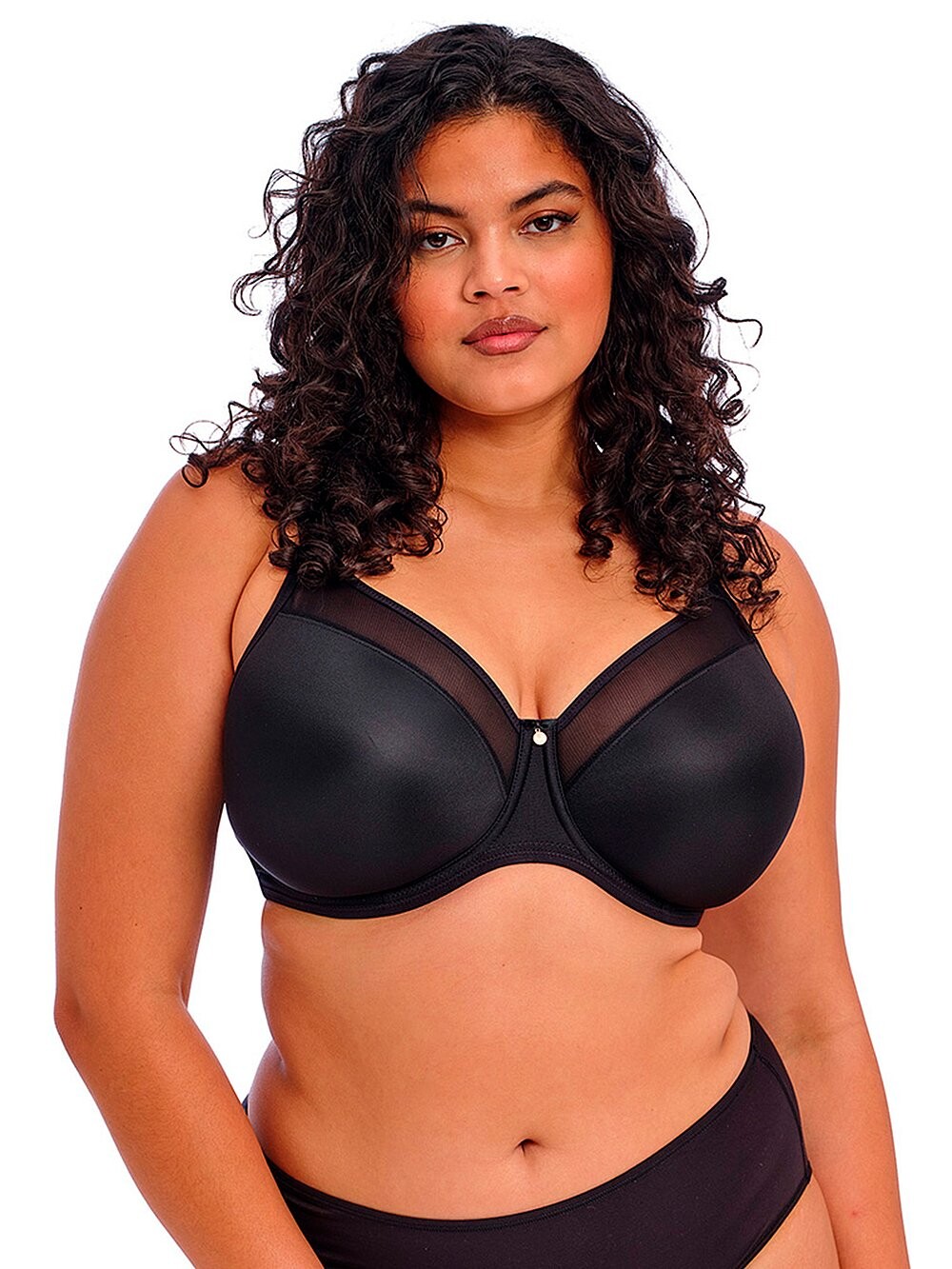 Гладкий бесшовный бюстгальтер без подкладки Elomi, черный
Гладкий бесшовный бюстгальтер без подкладки Elomi, черный