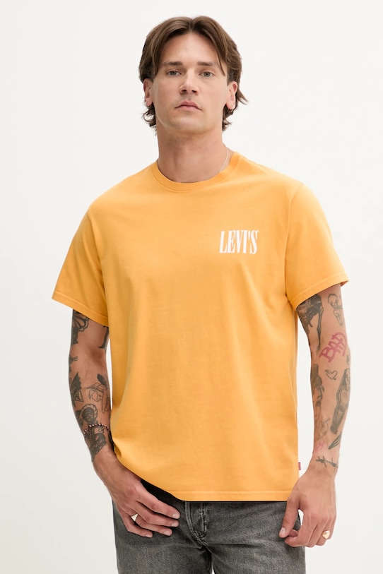 Хлопковая футболка Levi'S, желтый
Хлопковая футболка Levi'S, желтый