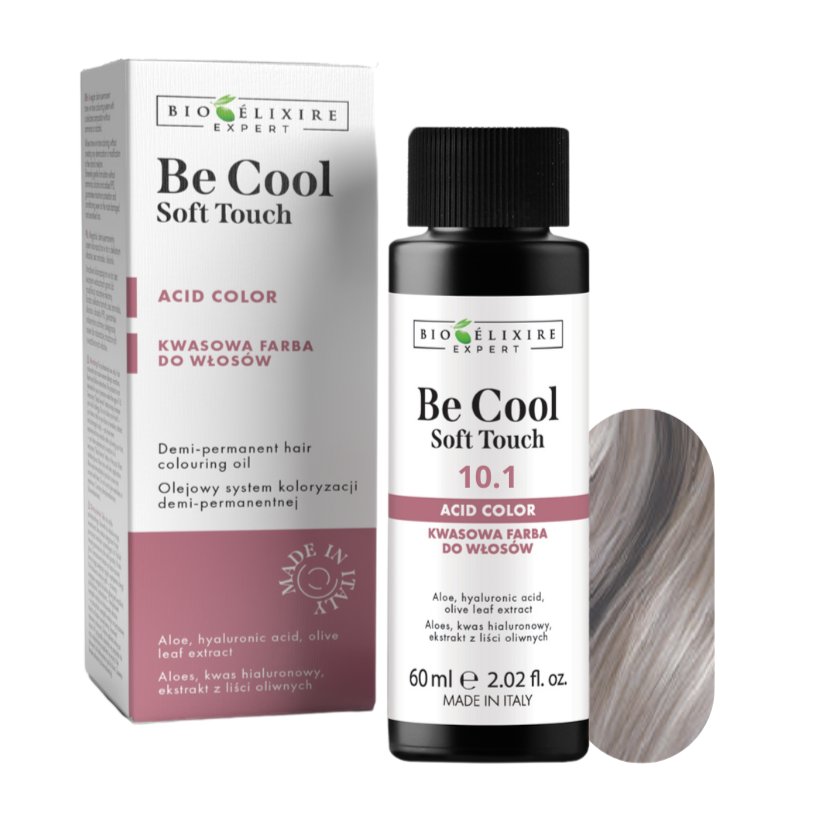 BIOELIXIRE Кислотная краска для волос Be Cool SOFT TOUCH - 10.1 Платиновый пепельный блонд - 60 мл
BIOELIXIRE Кислотная краска для волос Be Cool SOFT TOUCH - 10.1 Платиновый пепельный блонд - 60 мл