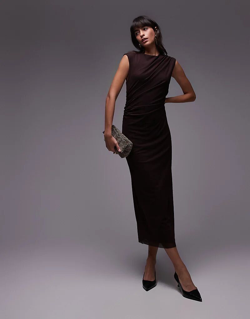 Сетчатое платье миди с драпировкой коричневого цвета & Other Stories
Сетчатое платье миди с драпировкой коричневого цвета & Other Stories