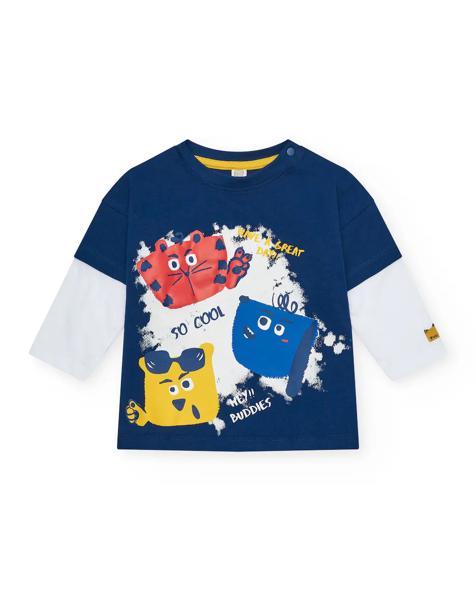 Футболка для мальчика с эффектом 2 в 1 и рисунком спереди Tuc tuc, темно-синий
Футболка для мальчика с эффектом 2 в 1 и рисунком спереди Tuc tuc, темно-синий