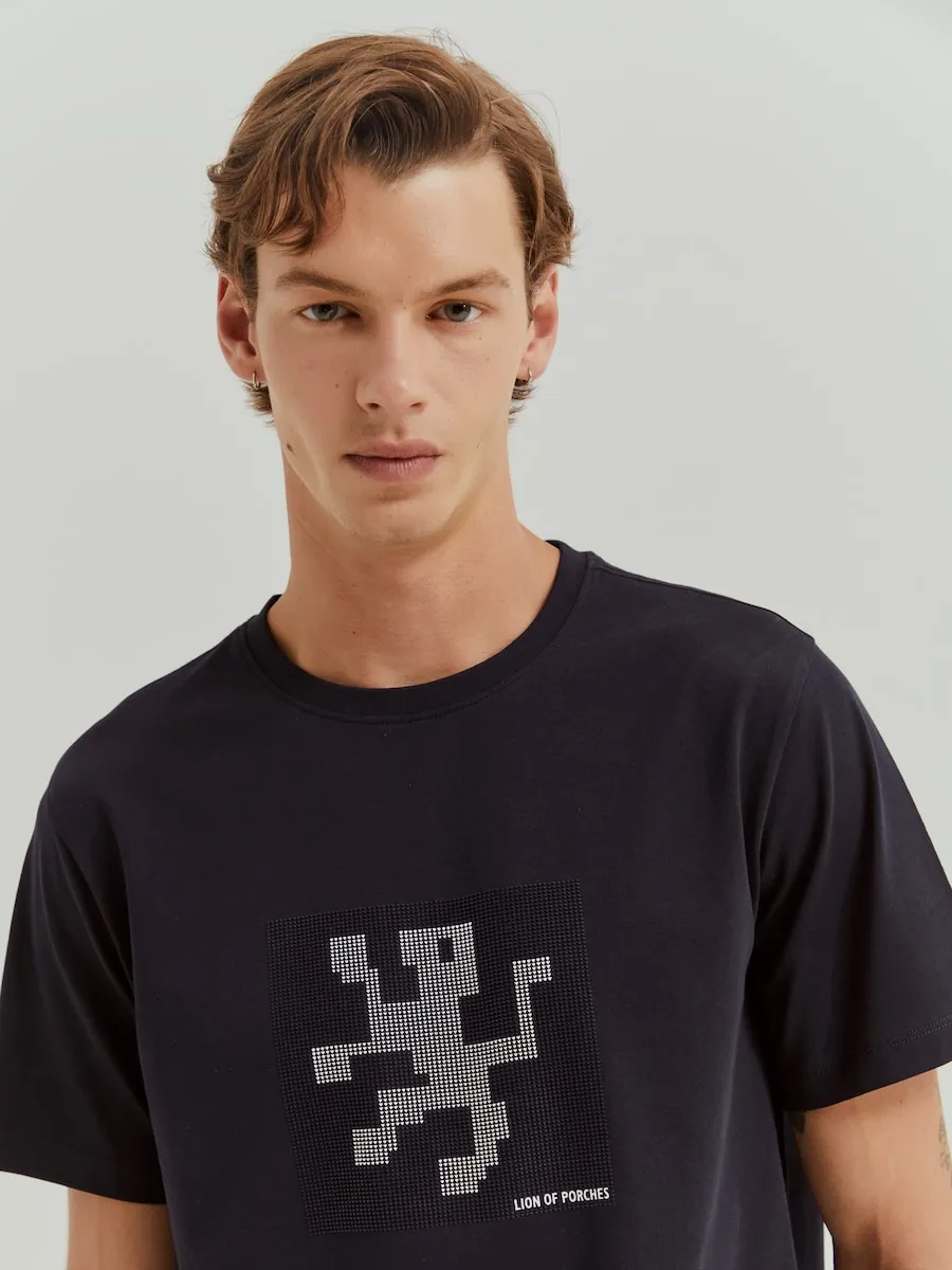 Мужская хлопковая футболка с принтом Lion of Porches, черный
Мужская хлопковая футболка с принтом Lion of Porches, черный