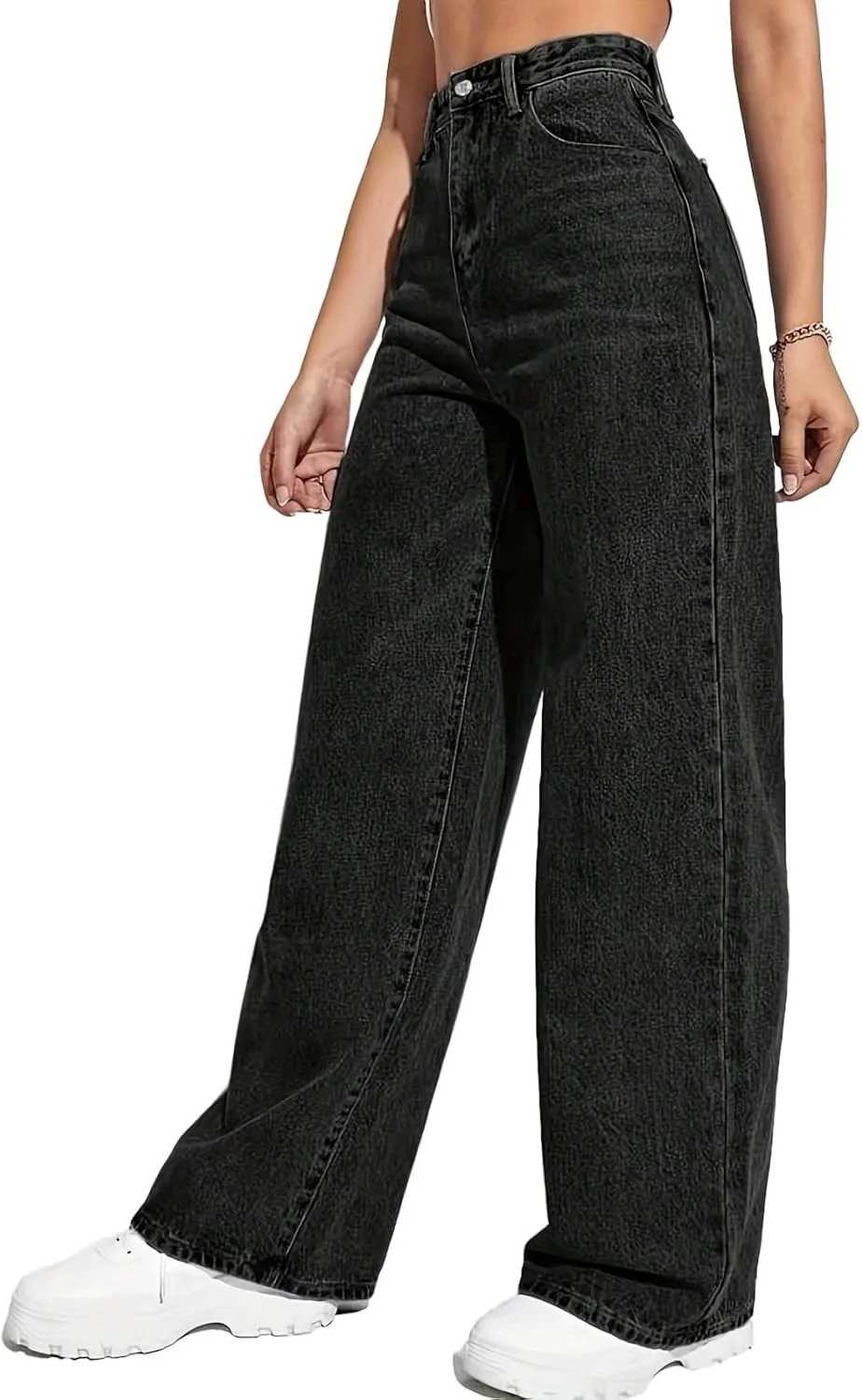 Высокие джинсы для женщин Wide Leg Straight Leg Denim Pants Loose Vintage Black Wash 90s Y2K
Высокие джинсы для женщин Wide Leg Straight Leg Denim Pants Loose Vintage Black Wash 90s Y2K