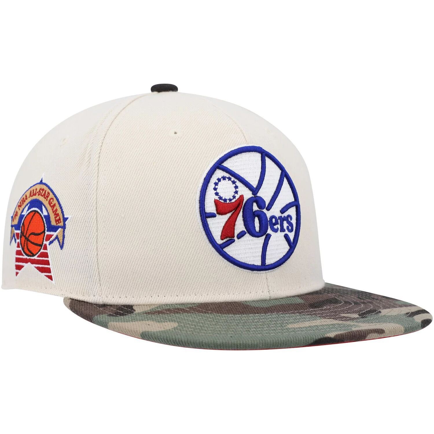 Мужская кремовая/камуфляжная шляпа Mitchell & Ness Philadelphia 76ers Hardwood Classics 1976 NBA All-Star Game Off, белая камуфляжная облегающая шляпа
Мужская кремовая/камуфляжная шляпа Mitchell & Ness Philadelphia 76ers Hardwood Classics 1976 NBA All-Star Game Off, белая камуфляжная облегающая шляпа