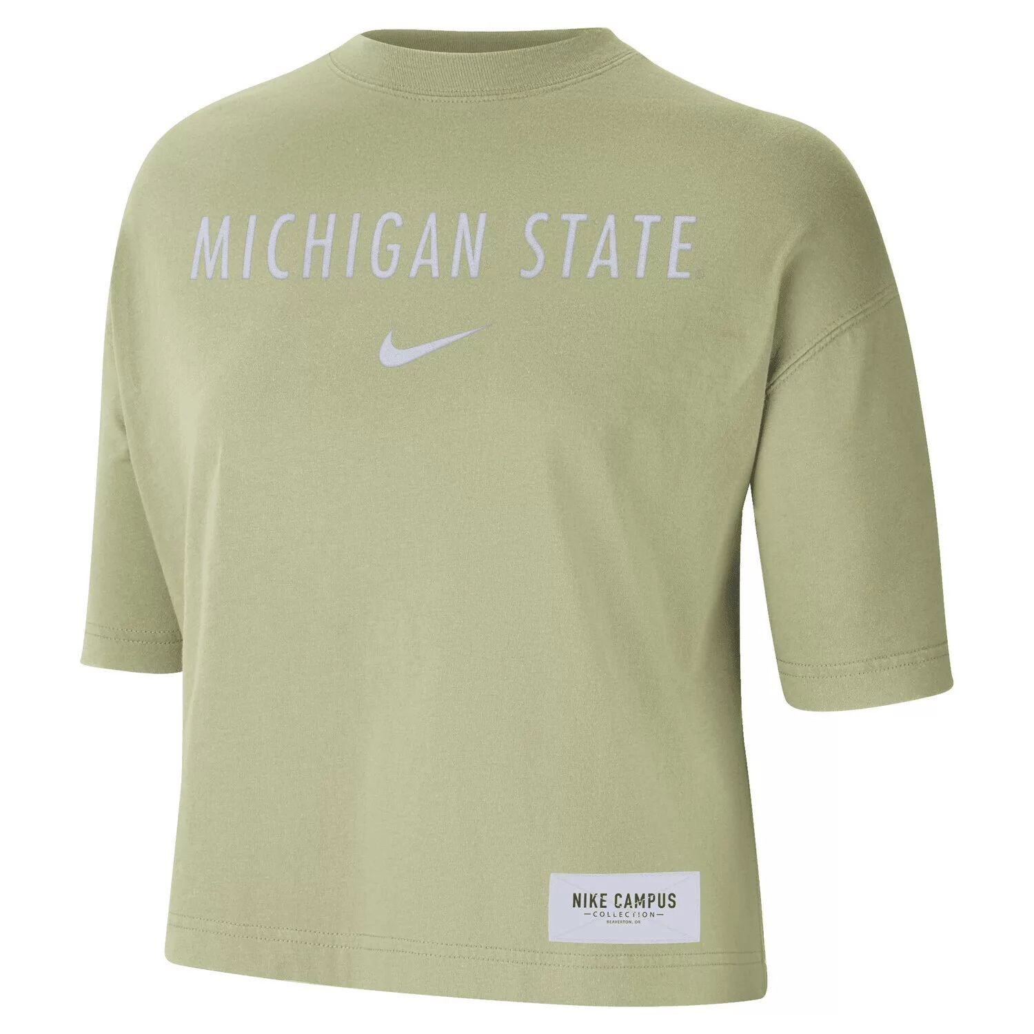 Женская потертая футболка свободного кроя Nike Olive Michigan State Spartans Earth Tones Nike
Женская потертая футболка свободного кроя Nike Olive Michigan State Spartans Earth Tones Nike