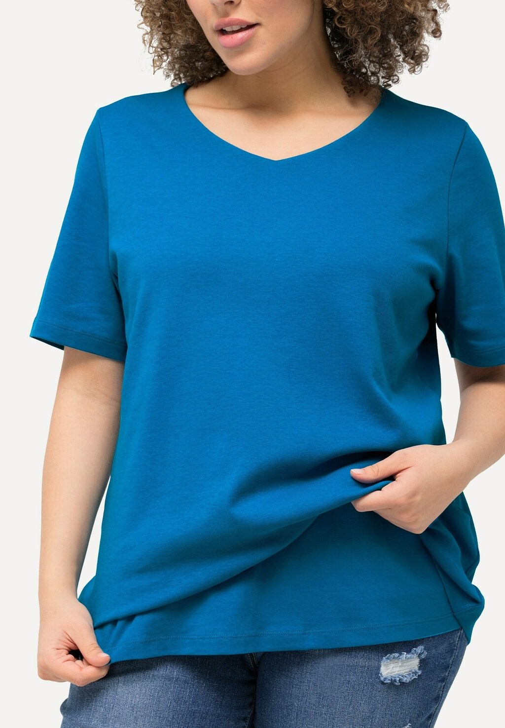 Базовая футболка Ulla Popken, синий
Базовая футболка Ulla Popken, синий