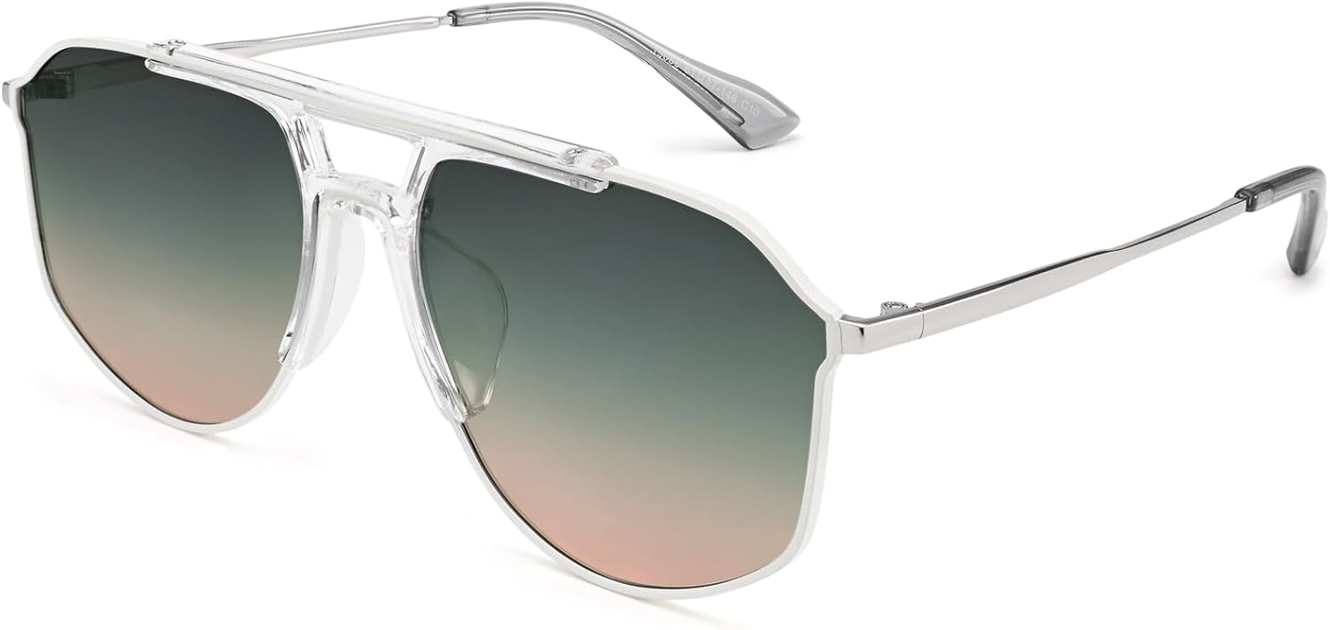 Поляризованные солнцезащитные очки-авиаторы Dollger для мужчин и женщин, увеличенного размера, с металлическим верхом, модные, зеленые, защита от УФ-излучения UV400 2025, Pink
Поляризованные солнцезащитные очки-авиаторы Dollger для мужчин и женщин, увеличенного размера, с металлическим верхом, модные, зеленые, защита от УФ-излучения UV400 2025, Pink