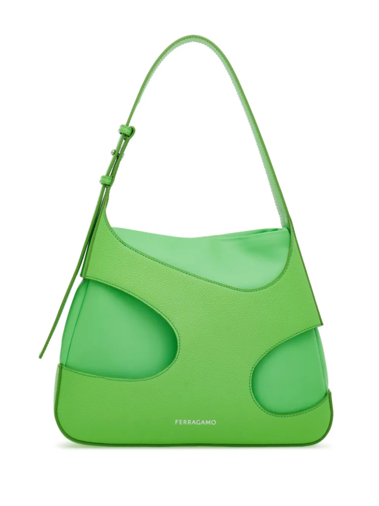 Ferragamo сумка на плечо с вырезами, зеленый
Ferragamo сумка на плечо с вырезами, зеленый