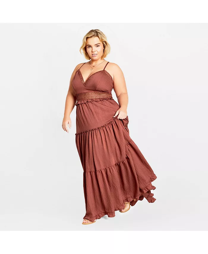 Платье макси Aura больших размеров CITY CHIC, красный
Платье макси Aura больших размеров CITY CHIC, красный