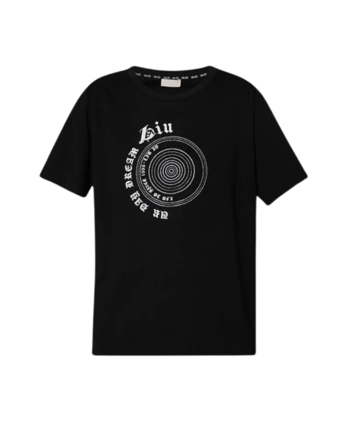Футболка с короткими рукавами с логотипом и драгоценным камнем Liu Jo, черный
Футболка с короткими рукавами с логотипом и драгоценным камнем Liu Jo, черный