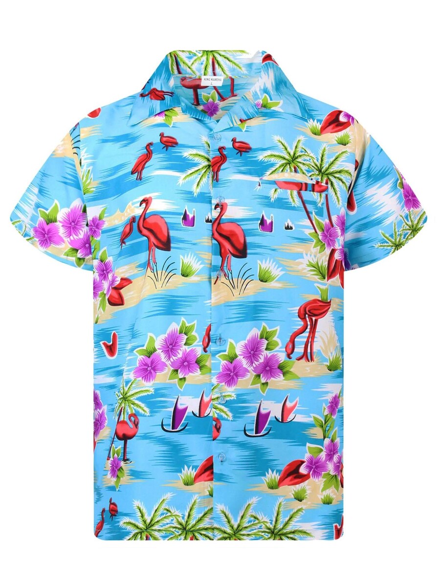 Рубашка King Kameha Flamingos, бирюзовый
Рубашка King Kameha Flamingos, бирюзовый