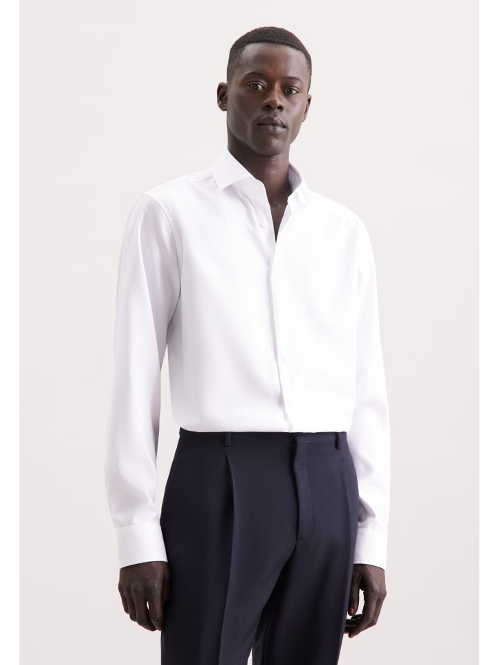 Деловая рубашка, стандартного размера, белого цвета Seidensticker
Деловая рубашка, стандартного размера, белого цвета Seidensticker