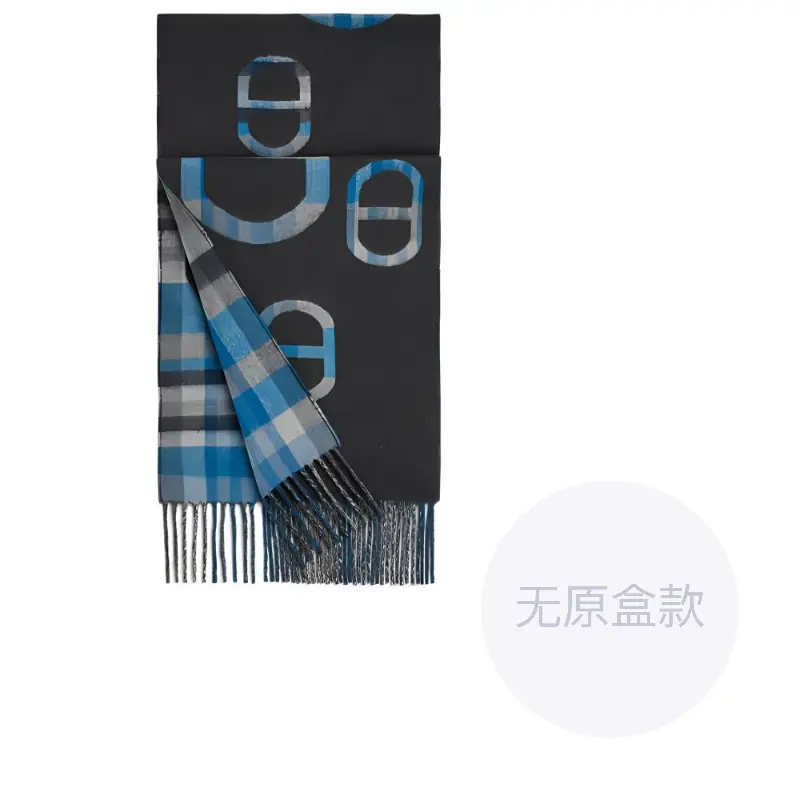 HERMES Вязаный шарф унисекс черно-синий, Black/Blue
HERMES Вязаный шарф унисекс черно-синий, Black/Blue