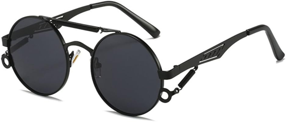 Ретро металлические круглые солнцезащитные очки с двойной перемычкой, модные женские очки с зеркальными линзами, трендовые мужские солнцезащитные очки в стиле панк для весны TYUVIVO, Black Grey
Ретро металлические круглые солнцезащитные очки с двойной перемычкой, модные женские очки с зеркальными линзами, трендовые мужские солнцезащитные очки в стиле панк для весны TYUVIVO, Black Grey