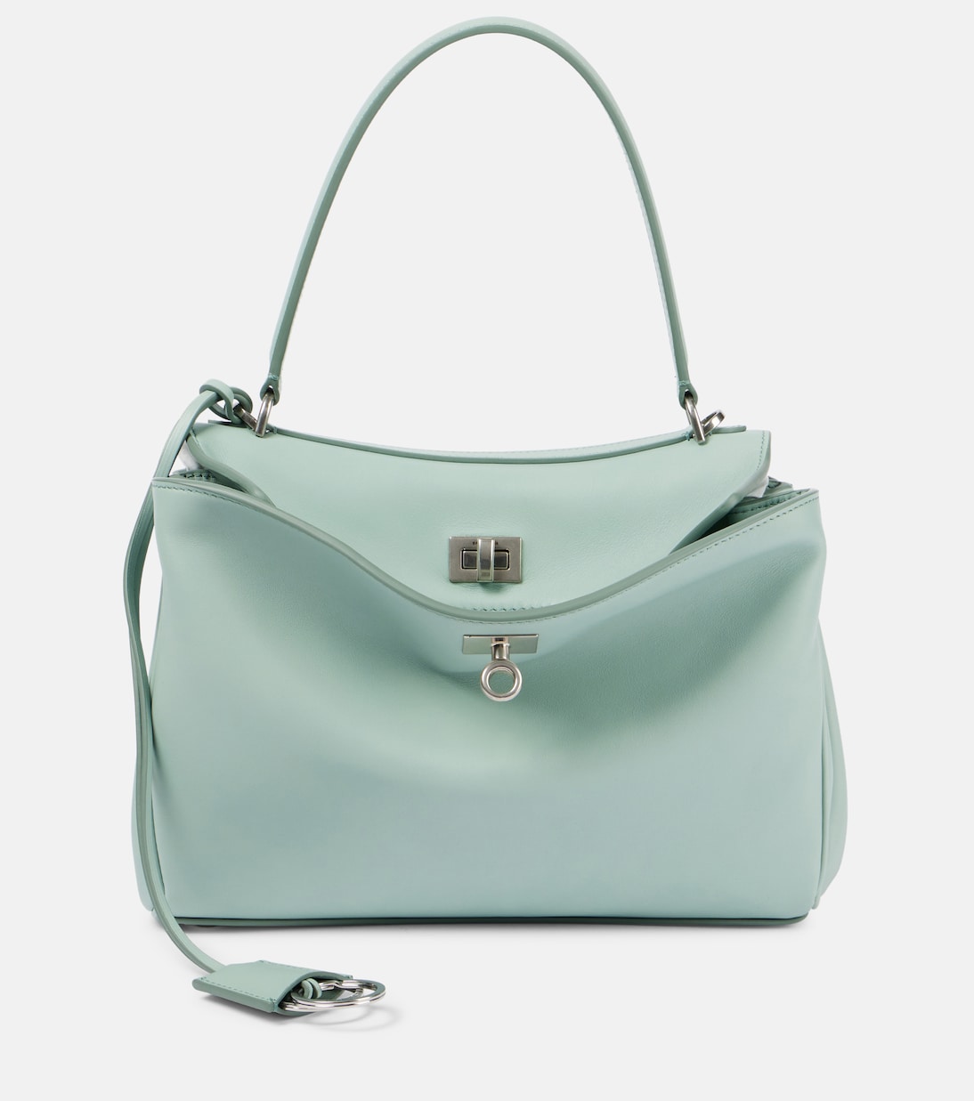 Кожаная сумка-тоут Rodeo Small Balenciaga, Mineral Green 
Кожаная сумка-тоут Rodeo Small Balenciaga, Mineral Green