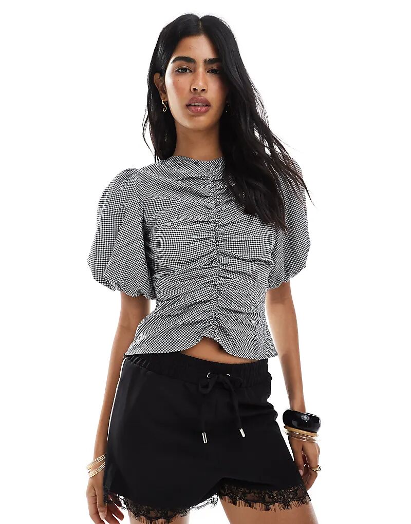 Топ ASOS DESIGN в клетку виши с присборенным спереди рукавом-буфом
Топ ASOS DESIGN в клетку виши с присборенным спереди рукавом-буфом
