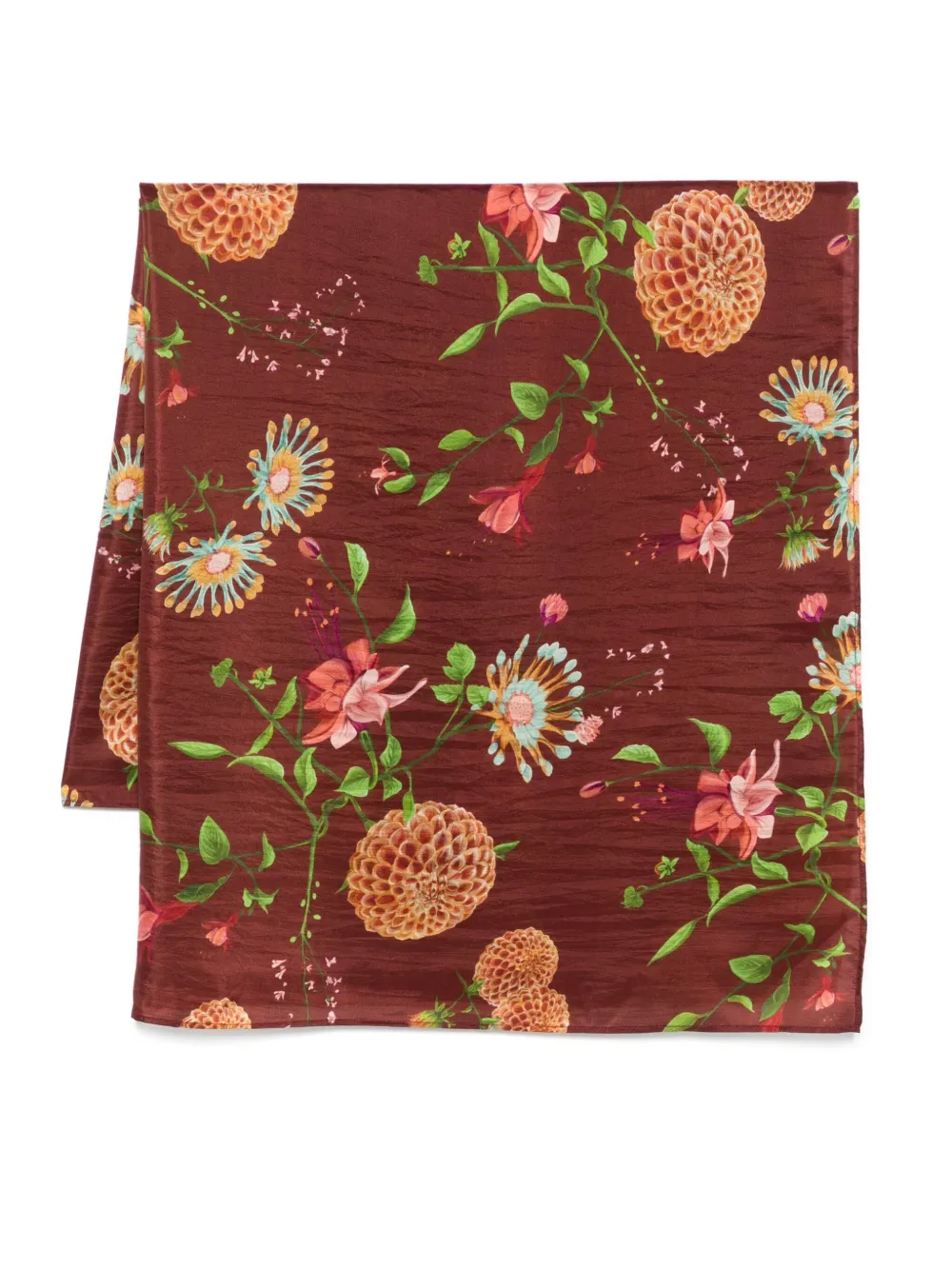 Шелковый шарф с цветочным принтом YAVI, коричневый
Шелковый шарф с цветочным принтом YAVI, коричневый