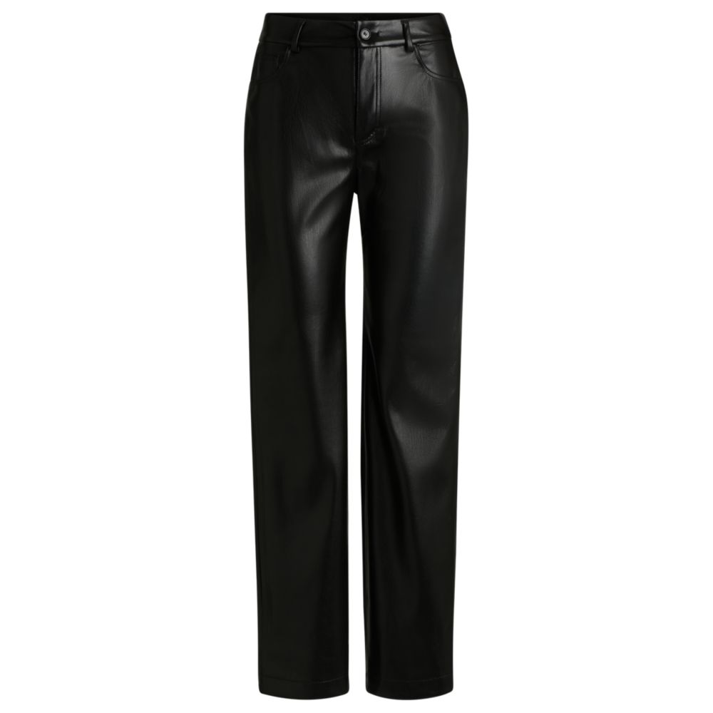 Брюки с пятью карманами из искусственной кожи BOSS, черный
Брюки с пятью карманами из искусственной кожи BOSS, черный