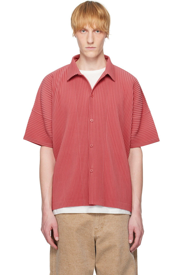 Рубашка Monthly color апрель Homme Plissé Issey Miyake, красный 
Рубашка Monthly color апрель Homme Plissé Issey Miyake, красный