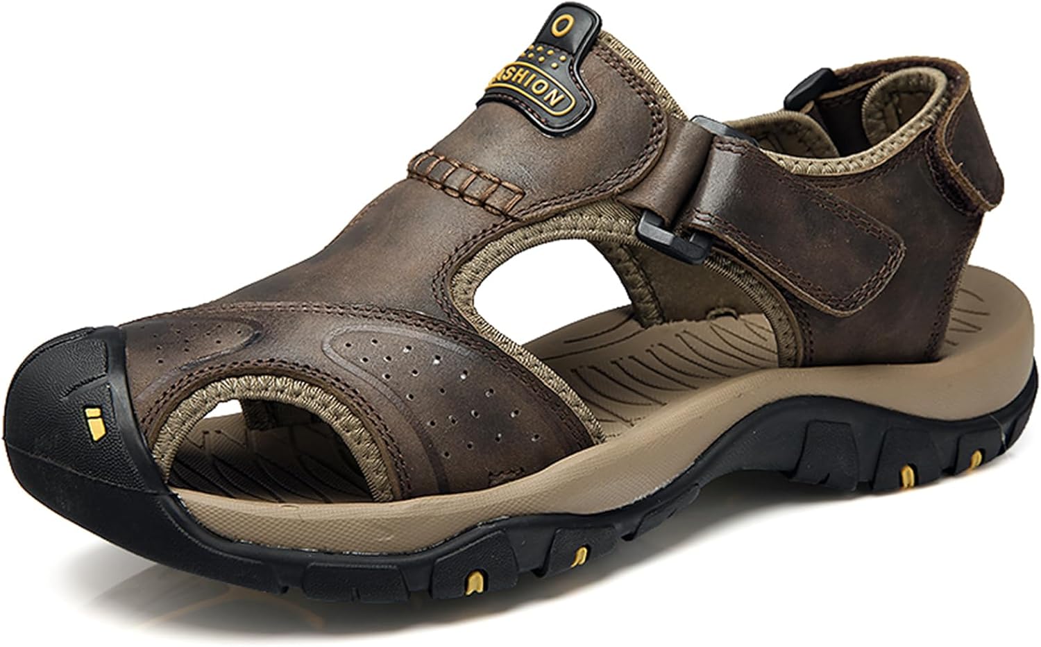 Мужские кожаные походные сандалии Abborora для активного отдыха, закрытые носки, ходьба, нескользящие, легкие, сандалии-рыбаки для пляжа и воды, темно-коричневый
Мужские кожаные походные сандалии Abborora для активного отдыха, закрытые носки, ходьба, нескользящие, легкие, сандалии-рыбаки для пляжа и воды, темно-коричневый
