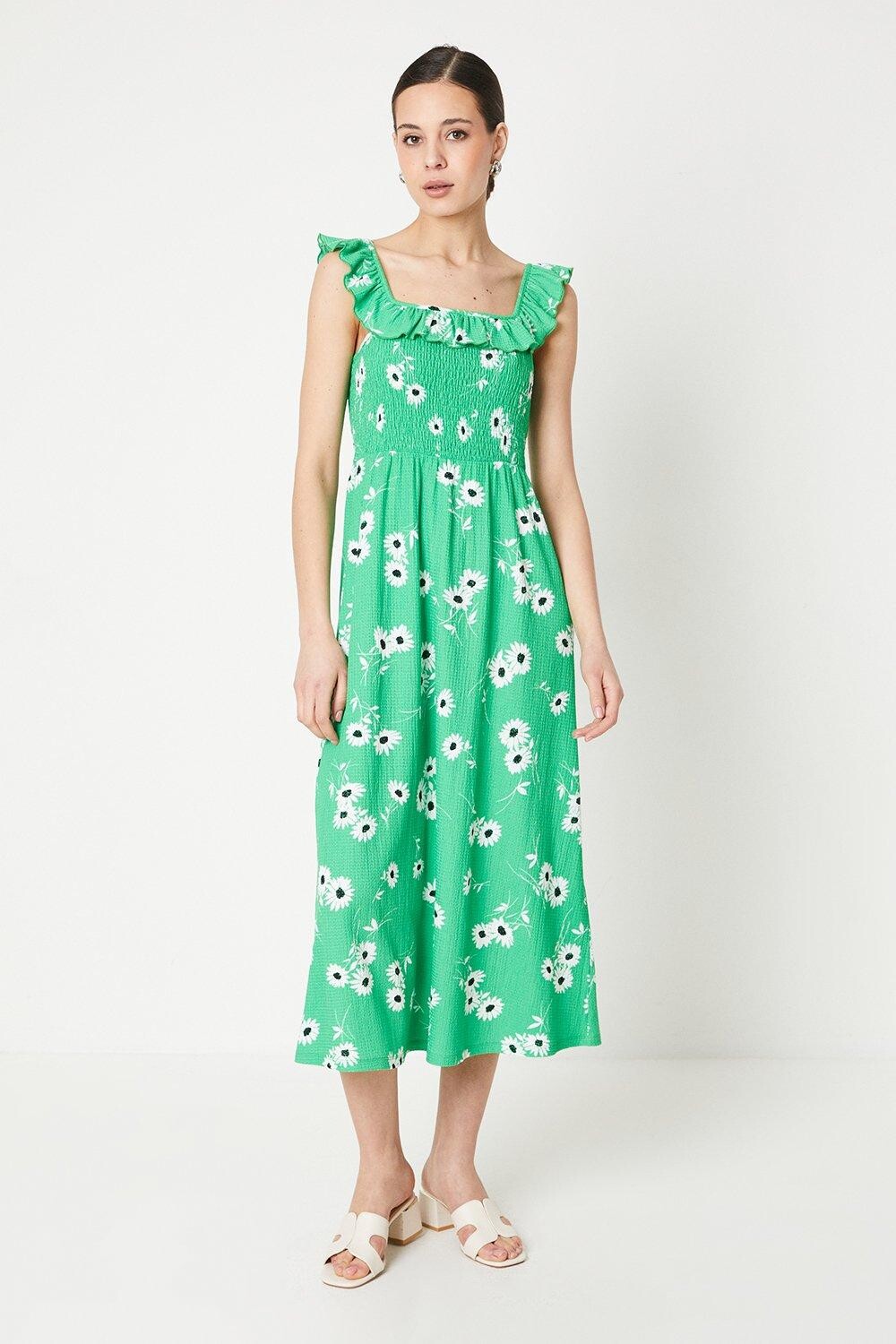 Зеленое платье миди с гофрированным лифом и цветочным принтом Dorothy Perkins, зеленый
Зеленое платье миди с гофрированным лифом и цветочным принтом Dorothy Perkins, зеленый