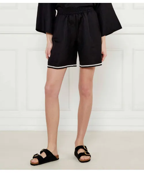 Льняные шорты Regular fit Twinset U&B, черный
Льняные шорты Regular fit Twinset U&B, черный