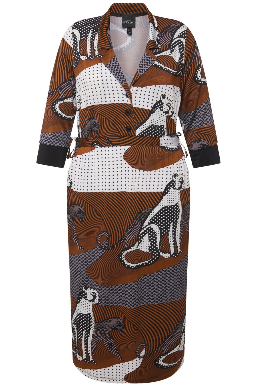 Платье Ulla Popken, темно-оранжевый 
Платье Ulla Popken, темно-оранжевый