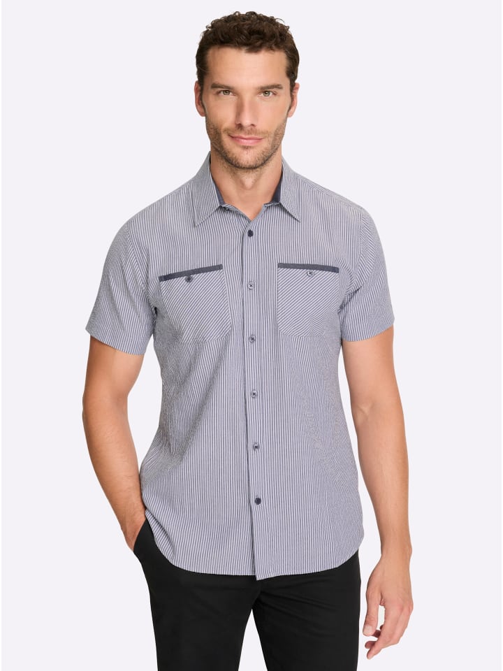 Рубашка с короткими рукавами в дымчато-синюю и белую полоску WITT WEIDEN
Рубашка с короткими рукавами в дымчато-синюю и белую полоску WITT WEIDEN