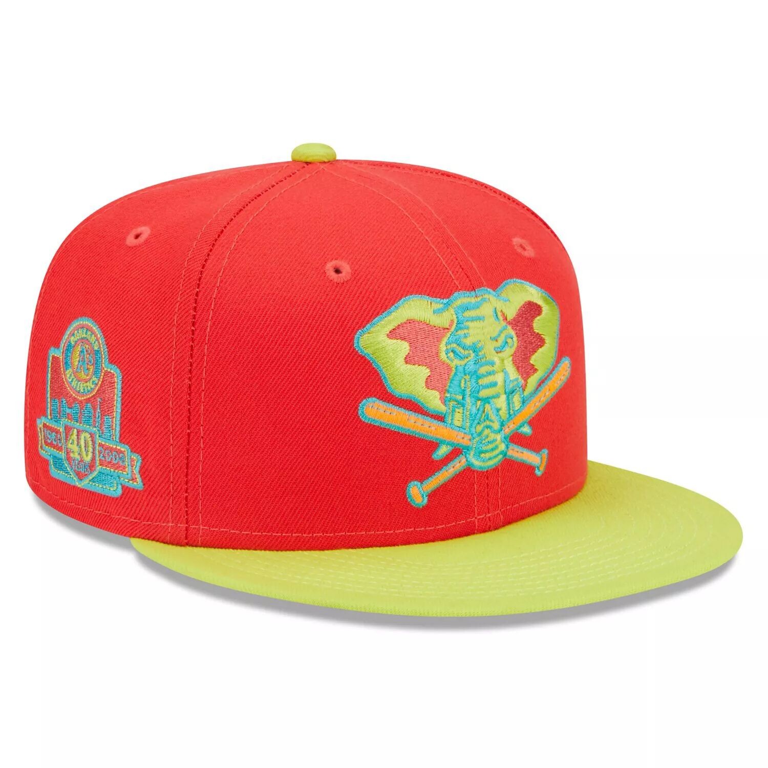 Мужская шляпа New Era красный/неоново-зеленый Oakland Athletics 40th Anniversary Lava Highlighter Combo 59FIFTY Облегающая шляпа 
Мужская шляпа New Era красный/неоново-зеленый Oakland Athletics 40th Anniversary Lava Highlighter Combo 59FIFTY Облегающая шляпа