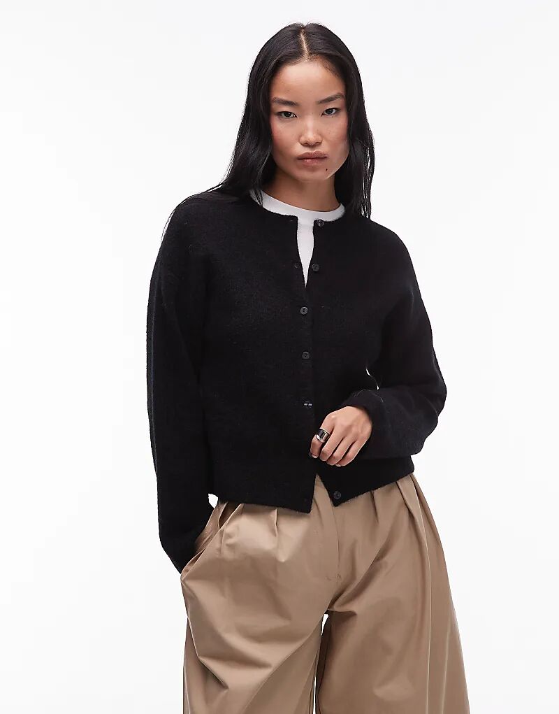 & Other Stories кардиган из альпаки и шерсти с пуговицами спереди, черный
& Other Stories кардиган из альпаки и шерсти с пуговицами спереди, черный