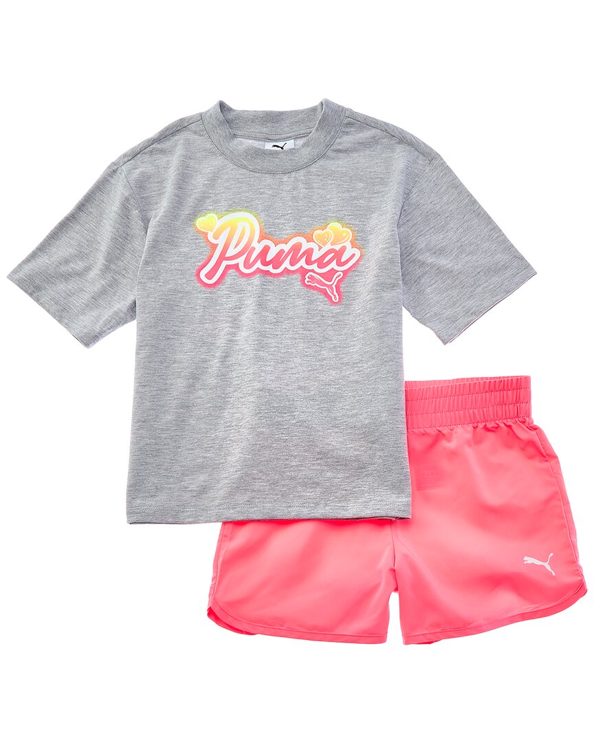 Комплект из 2 предметов: футболка джерси и тканые шорты PUMA Puma, серый
Комплект из 2 предметов: футболка джерси и тканые шорты PUMA Puma, серый