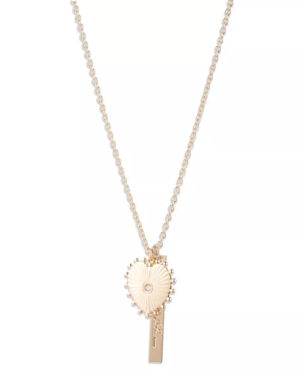 Ожерелье с подвеской в виде сердца с кубическим цирконием и стеклянным камнем Lauren Ralph Lauren, gold
Ожерелье с подвеской в виде сердца с кубическим цирконием и стеклянным камнем Lauren Ralph Lauren, gold