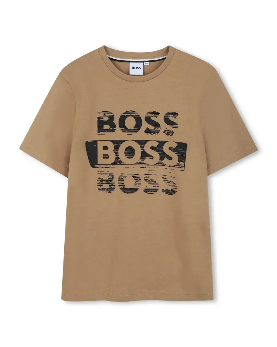 Детская хлопковая футболка Boss Kidswear, светло-коричневый
Детская хлопковая футболка Boss Kidswear, светло-коричневый