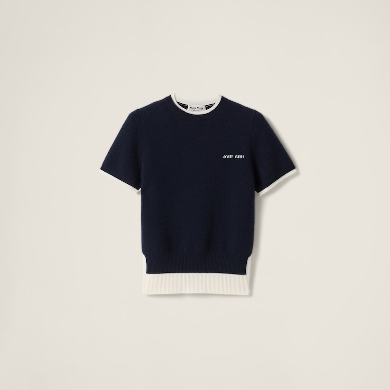 Свитер с круглым вырезом из кашемира и шерсти Miu Miu, мультиколор
Свитер с круглым вырезом из кашемира и шерсти Miu Miu, мультиколор