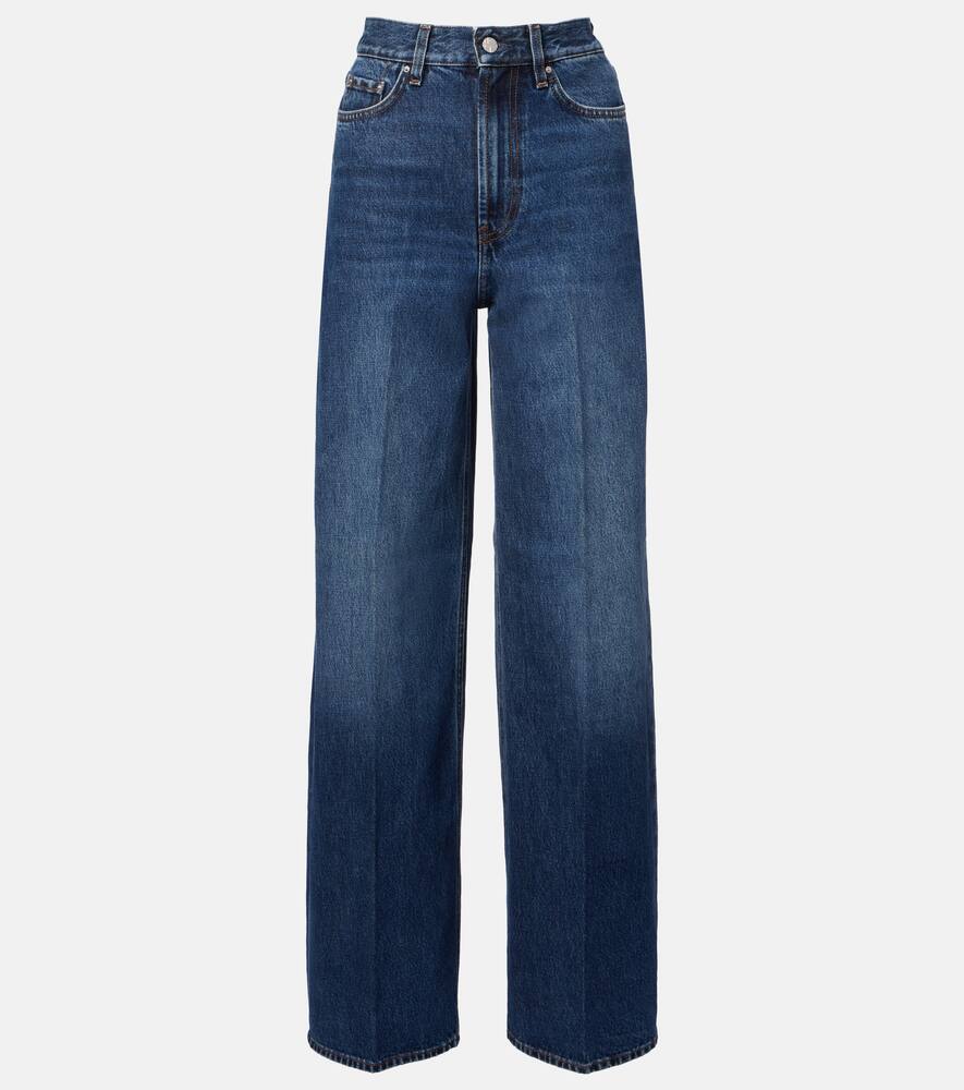 Джинсы с высокой посадкой и широкими штанинами Toteme, Dk Blue
Джинсы с высокой посадкой и широкими штанинами Toteme, Dk Blue