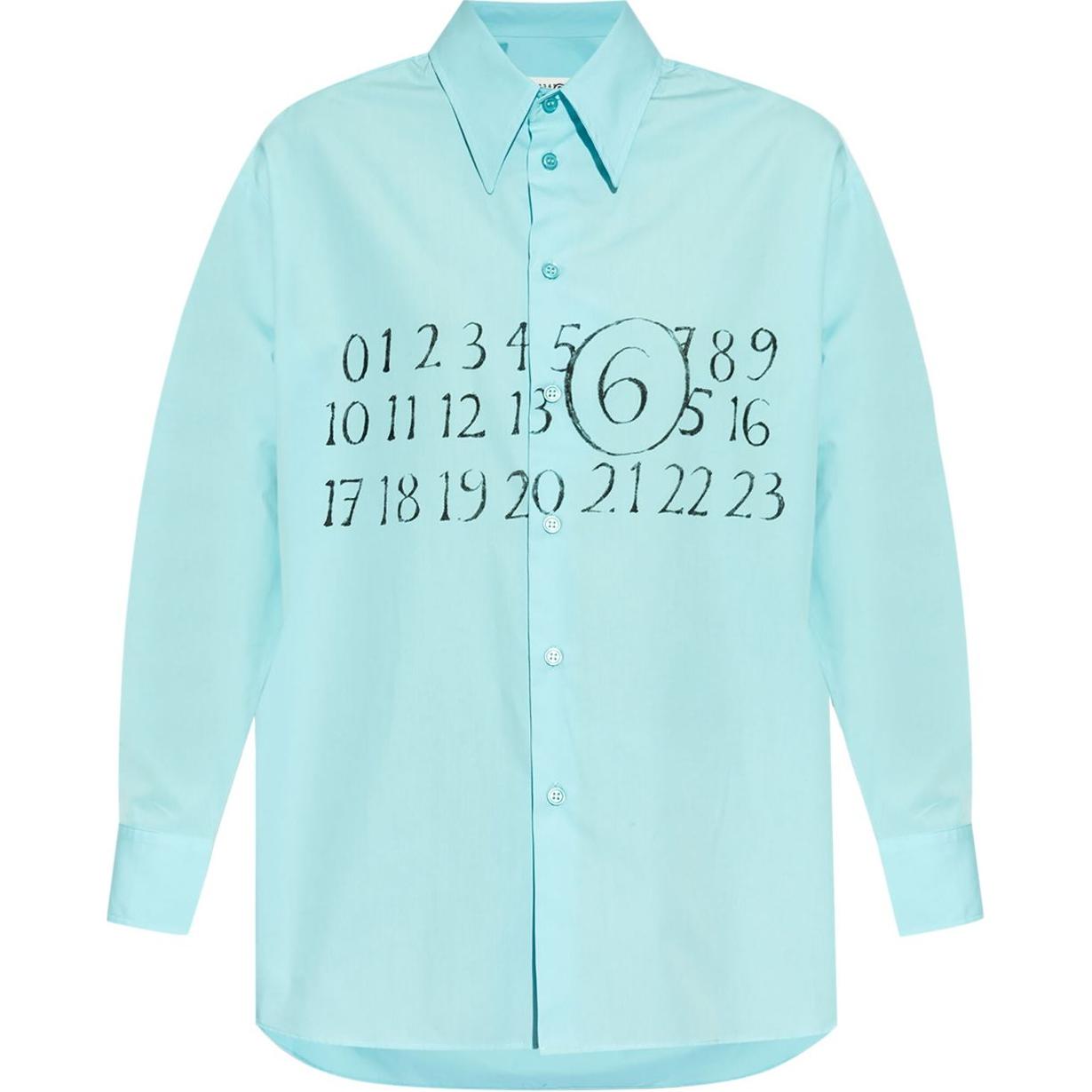 Рубашка с логотипом с длинными рукавами MM6 Maison Margiela, синий
Рубашка с логотипом с длинными рукавами MM6 Maison Margiela, синий