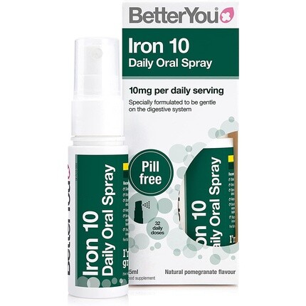 Ежедневный пероральный спрей Natural Iron 10, 25 мл, Betteryou
Ежедневный пероральный спрей Natural Iron 10, 25 мл, Betteryou