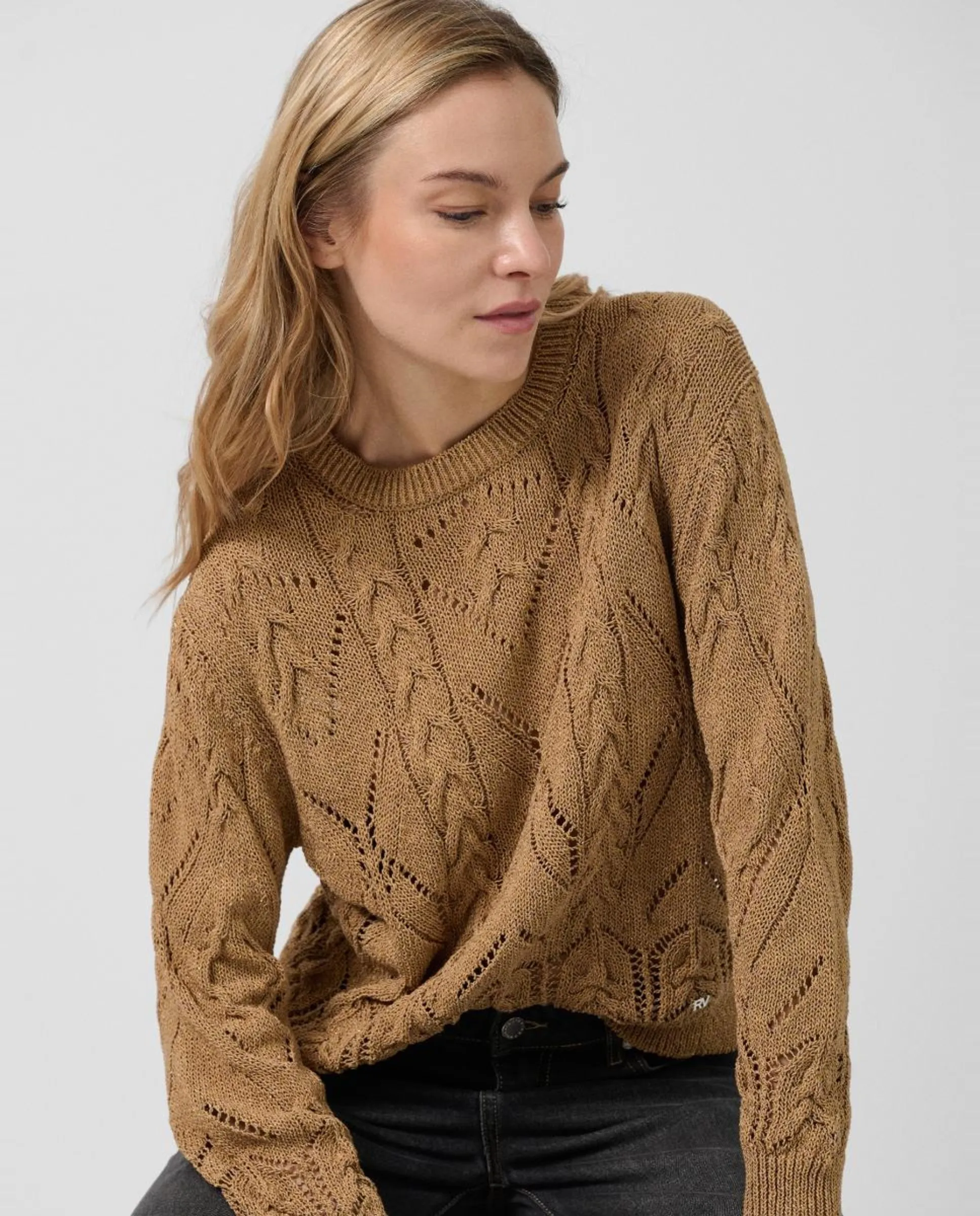Женская ажурная вязаная кофта Roberto Verino, светло-коричневый
Женская ажурная вязаная кофта Roberto Verino, светло-коричневый