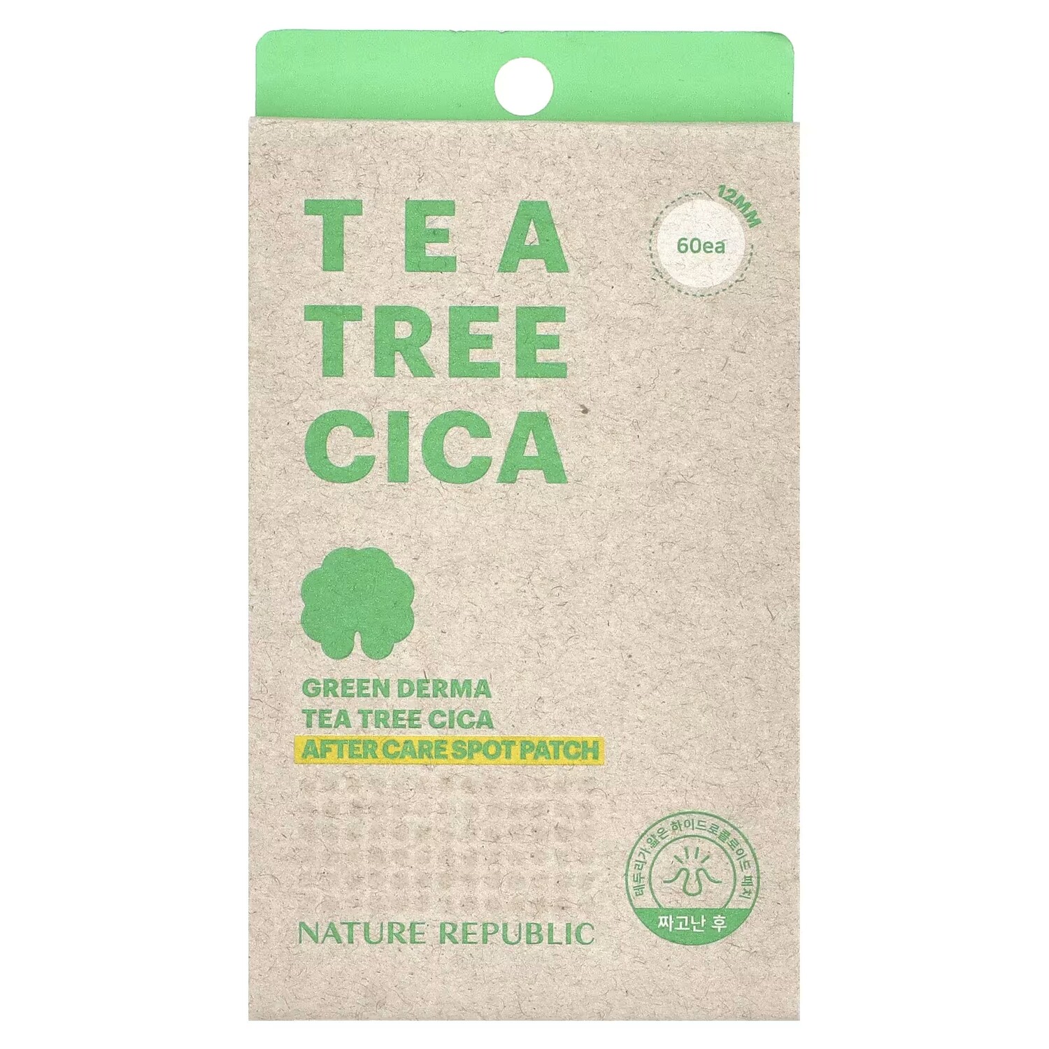Патчи Nature Republic Green Derma Tea Tree Cica после ухода за пятнами, 60 штук
Патчи Nature Republic Green Derma Tea Tree Cica после ухода за пятнами, 60 штук