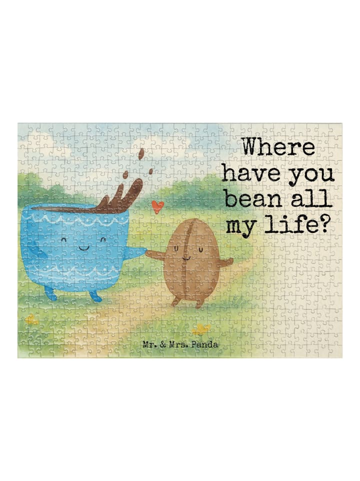 Mr. & Mrs. Panda Дизайн кофейных зерен в виде пазла с надписью, выполненной белым цветом
Mr. & Mrs. Panda Дизайн кофейных зерен в виде пазла с надписью, выполненной белым цветом