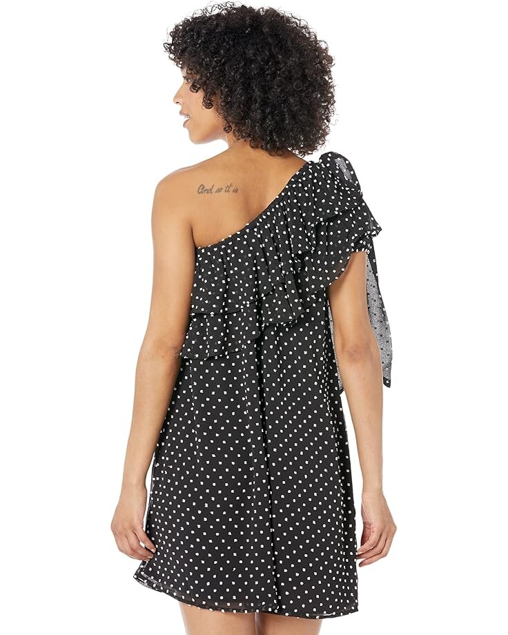 Платье CeCe One Shoulder Contrast Clip Dress, цвет Rich Black
Платье CeCe One Shoulder Contrast Clip Dress, цвет Rich Black