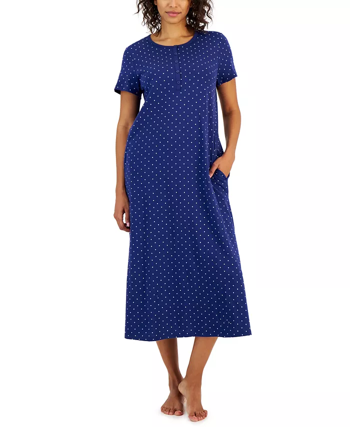 Женская ночная сорочка из хлопка с принтом Charter Club, синий
Женская ночная сорочка из хлопка с принтом Charter Club, синий