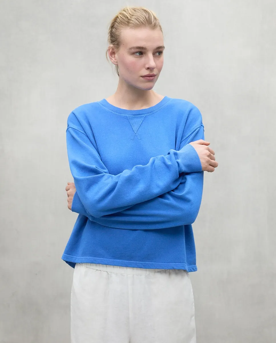 Женская толстовка с круглым вырезом, ребристым воротником и манжетами Ecoalf, синий
Женская толстовка с круглым вырезом, ребристым воротником и манжетами Ecoalf, синий