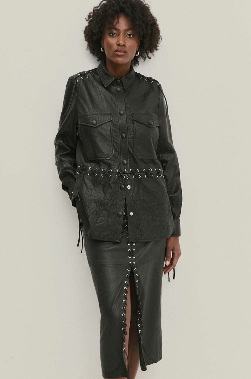 Кожаная рубашка Answear Lab, черный
Кожаная рубашка Answear Lab, черный