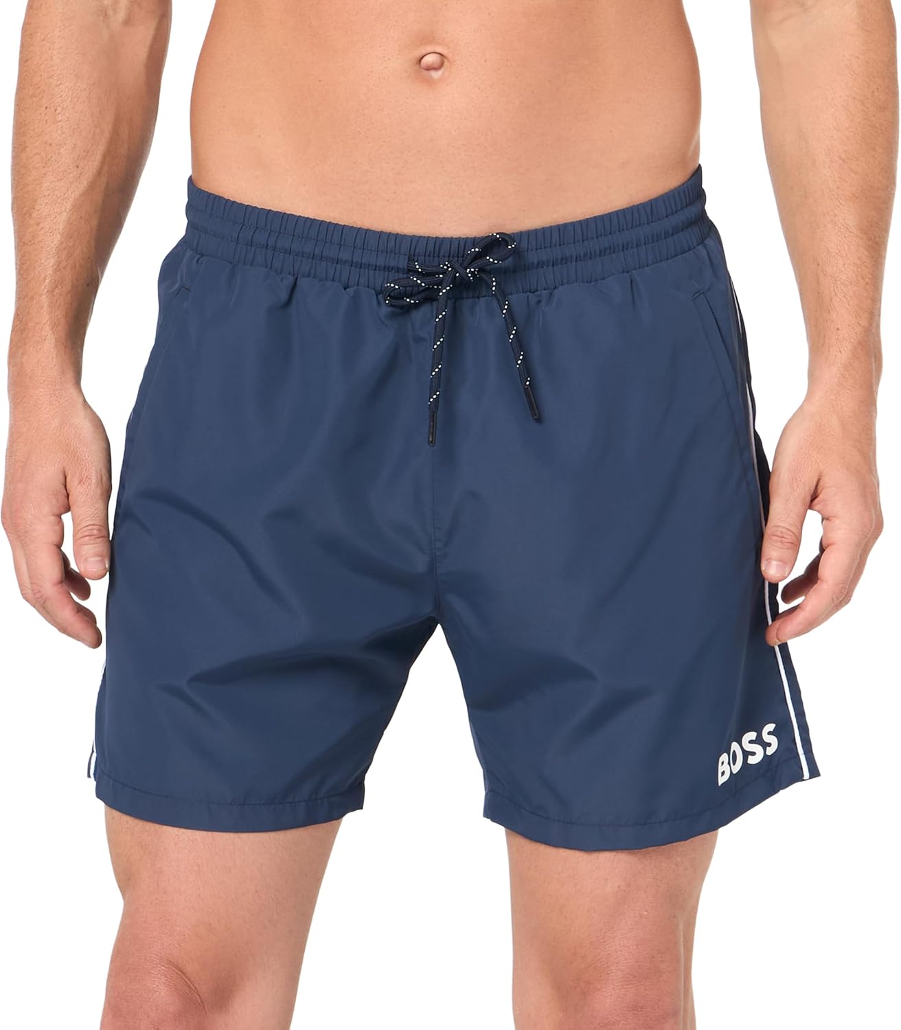 Плавки-шорты BOSS Mens Standard Medium Length Solid, Crisp Navy
Плавки-шорты BOSS Mens Standard Medium Length Solid, Crisp Navy