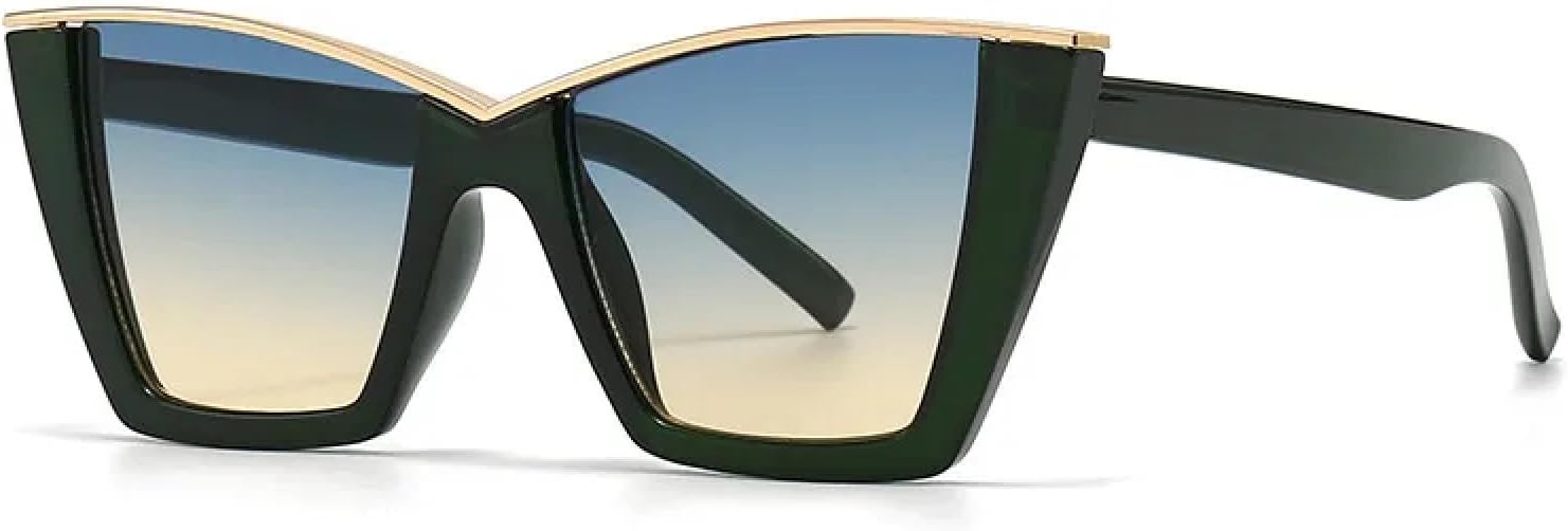 Солнцезащитные очки с защитой от УФ-излучения UV400 | Большая оправа в стиле «кошачий глаз» | Панк | Для женщин и мужчин | Для занятий спортом на открытом воздухе и вождения DSVIGF, Green Blue Tea
Солнцезащитные очки с защитой от УФ-излучения UV400 | Большая оправа в стиле «кошачий глаз» | Панк | Для женщин и мужчин | Для занятий спортом на открытом воздухе и вождения DSVIGF, Green Blue Tea