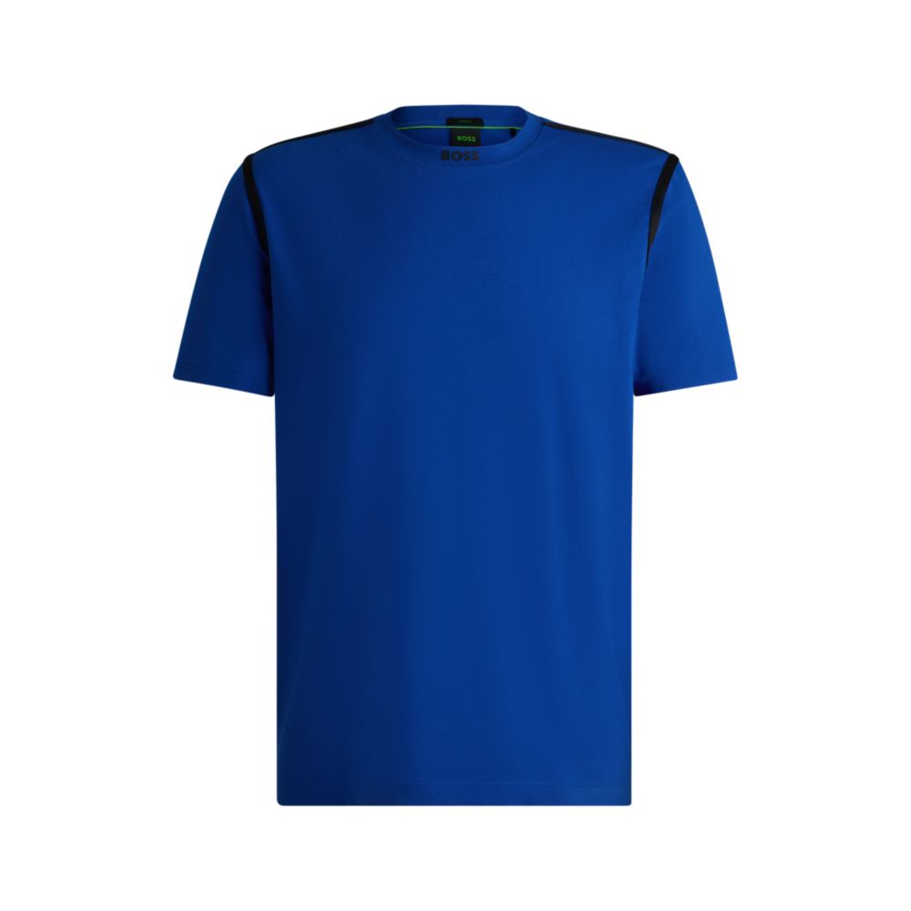 Футболка из эластичного хлопка с отделкой тесьмой BOSS, синий
Футболка из эластичного хлопка с отделкой тесьмой BOSS, синий