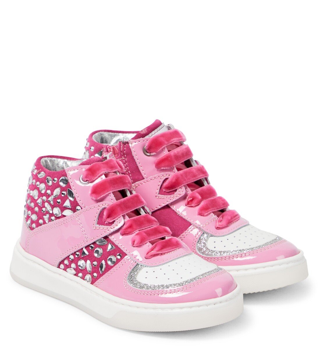 Кожаные кроссовки с декором Monnalisa, розовый
Кожаные кроссовки с декором Monnalisa, розовый