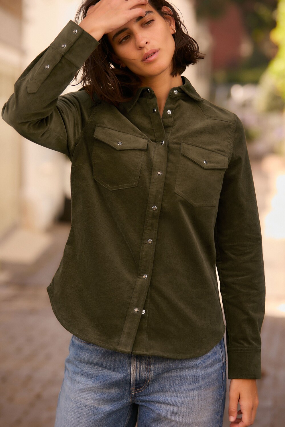 Вельветовая рубашка с длинным рукавом Next, зеленый
Вельветовая рубашка с длинным рукавом Next, зеленый