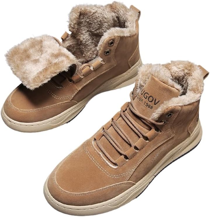 Зимние мужские ботинки с высоким голенищем, повседневные, утепленные мехом, стильная обувь для холодной погоды, удобные для походов и активного отдыха Qacksv, коричневый
Зимние мужские ботинки с высоким голенищем, повседневные, утепленные мехом, стильная обувь для холодной погоды, удобные для походов и активного отдыха Qacksv, коричневый